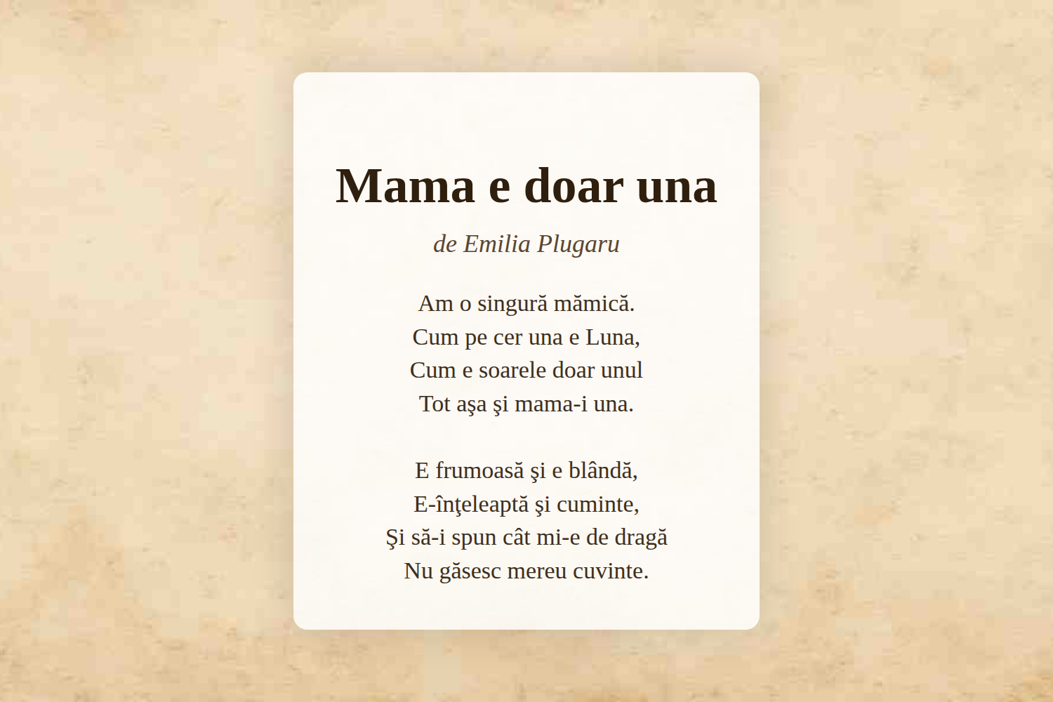Mama e doar una