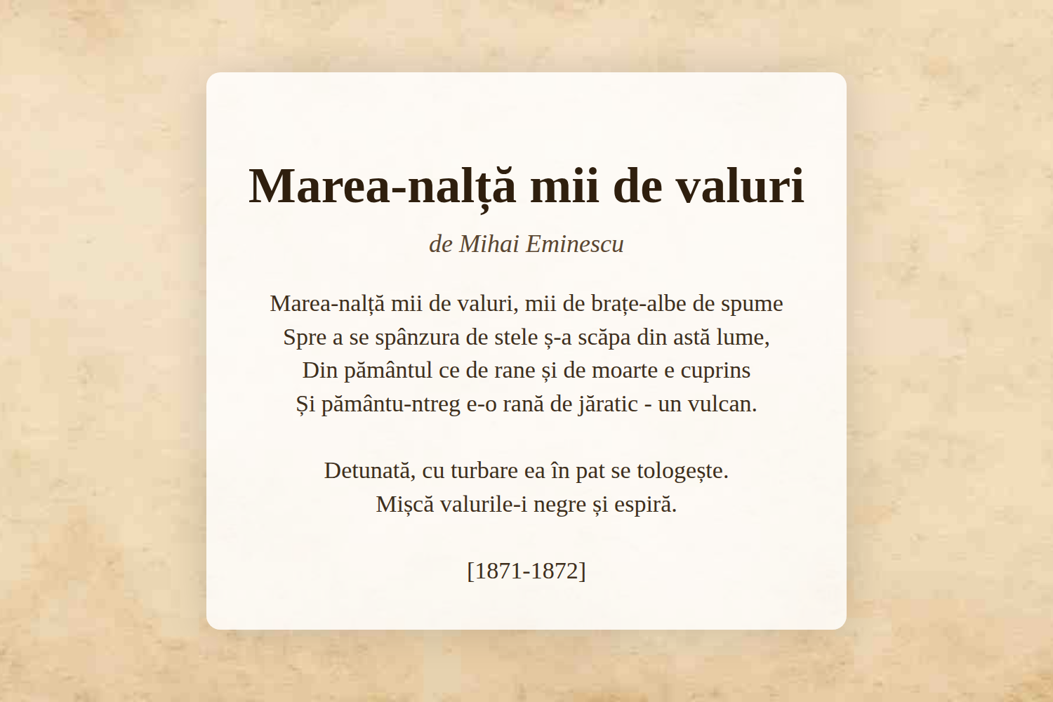 Marea-nalță mii de valuri