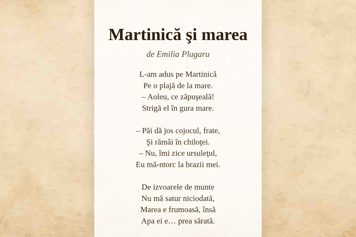 Martinică şi marea