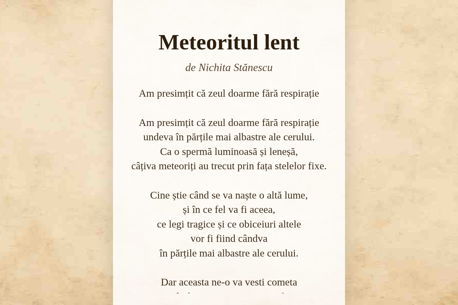Meteoritul lent
