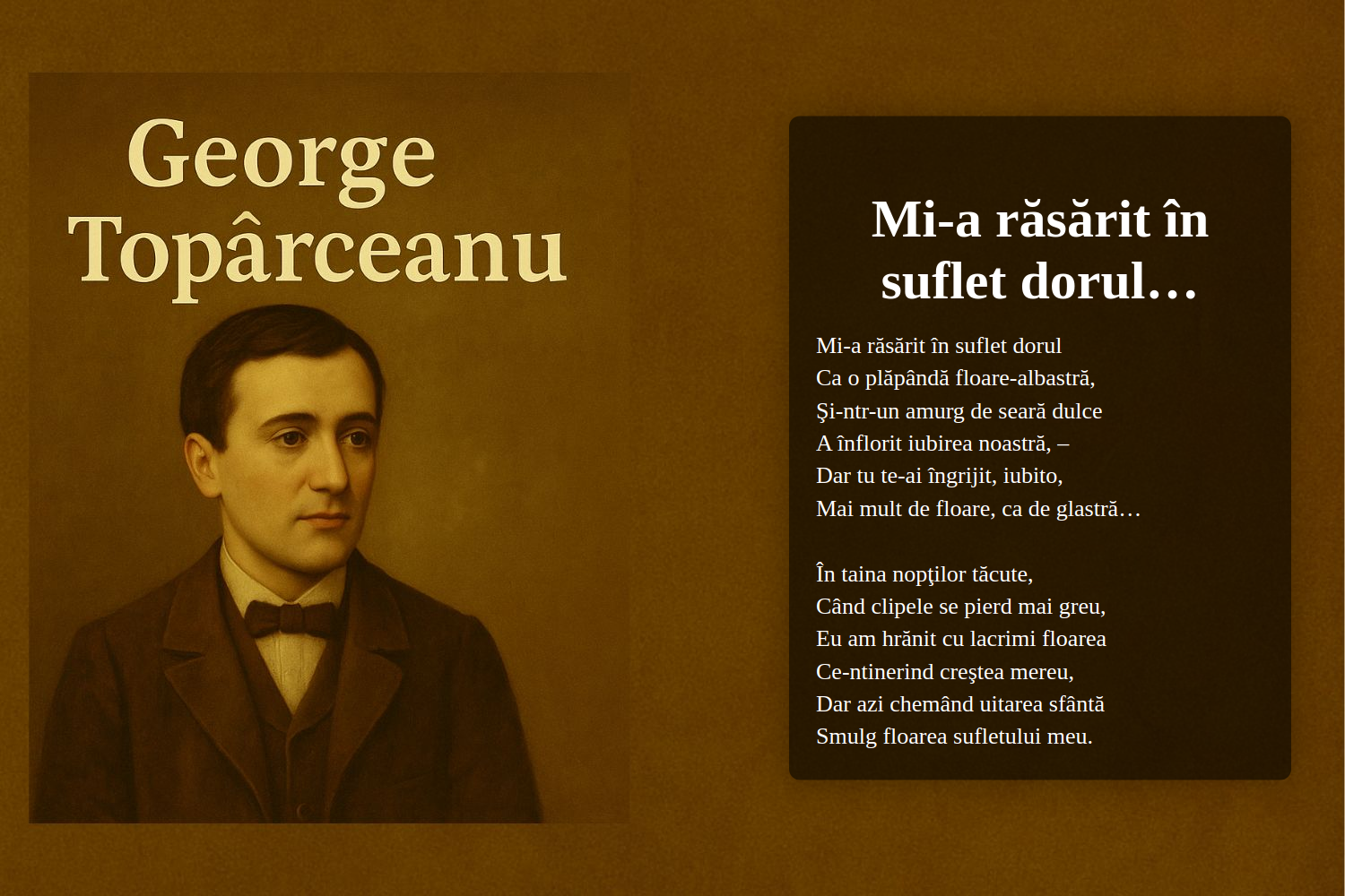 Mi-a răsărit în suflet dorul…