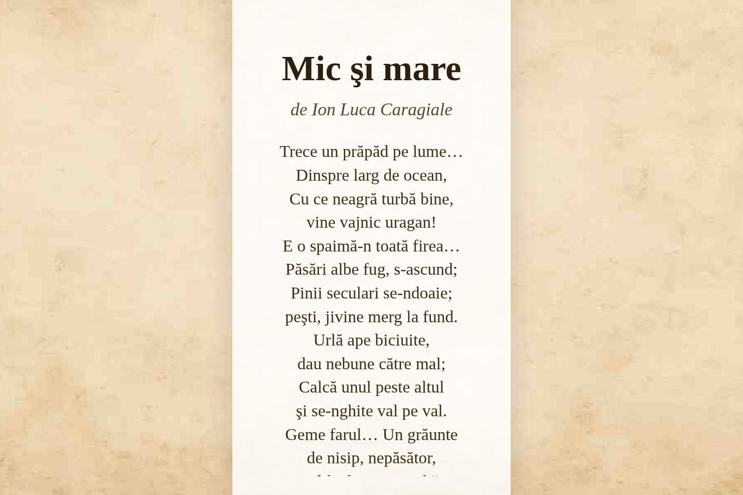 Mic şi mare