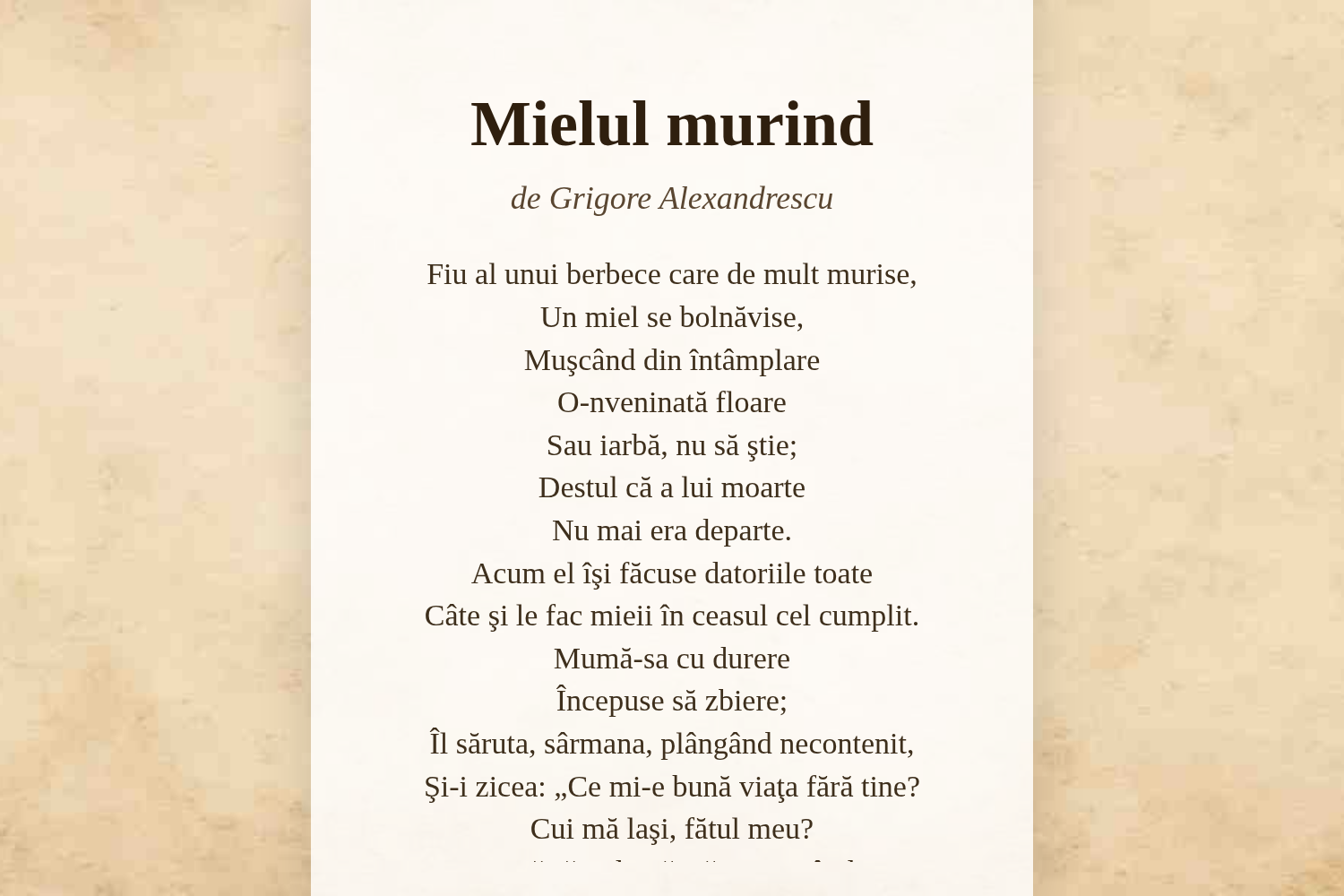 Mielul murind