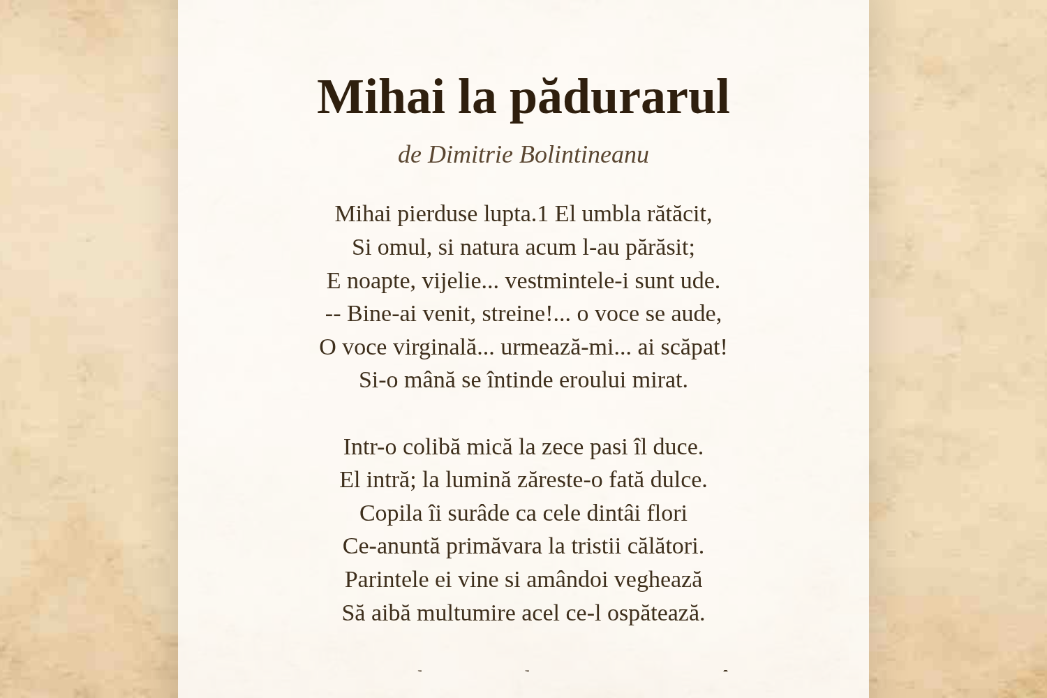 Mihai la pădurarul