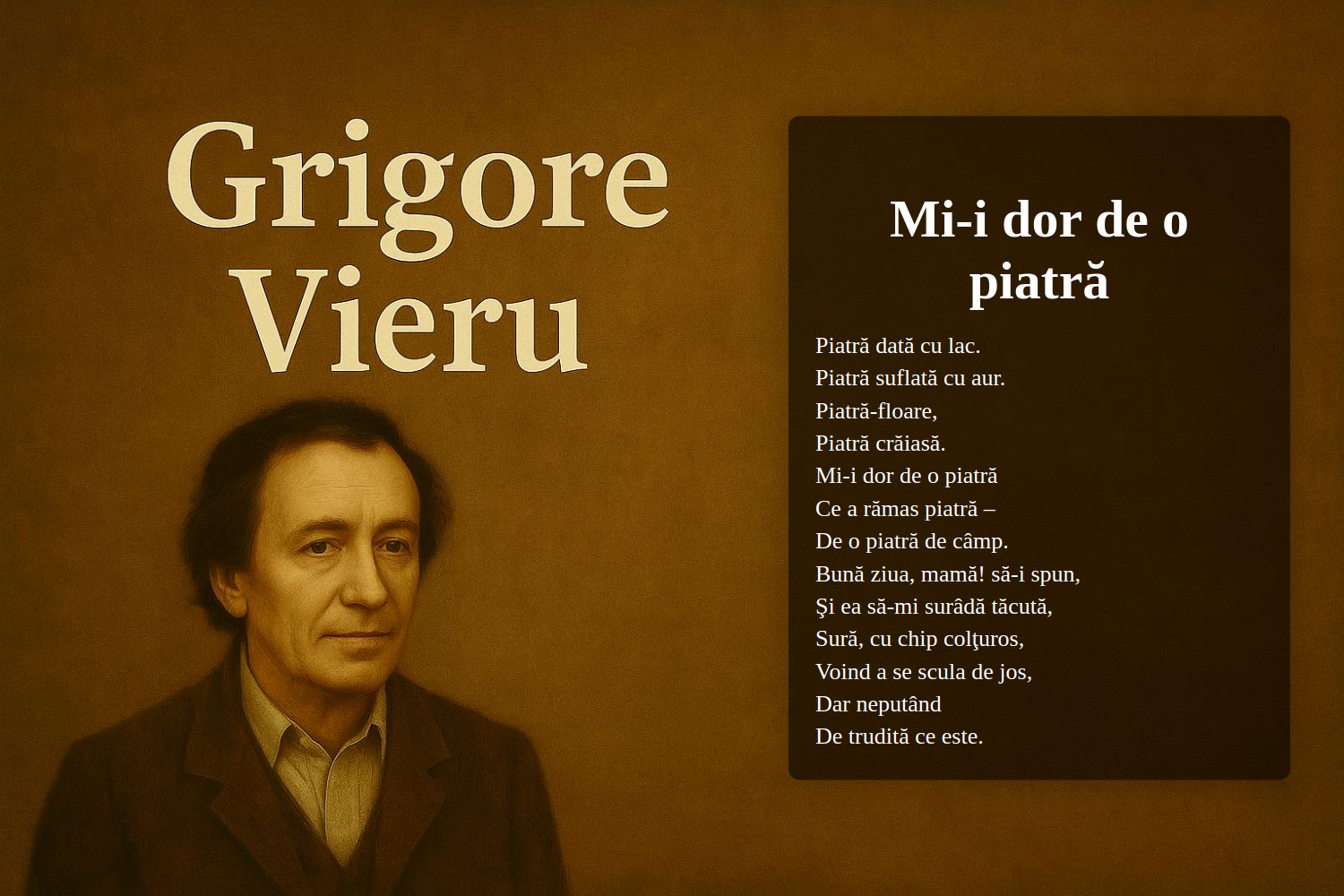 Mi-i dor de o piatră