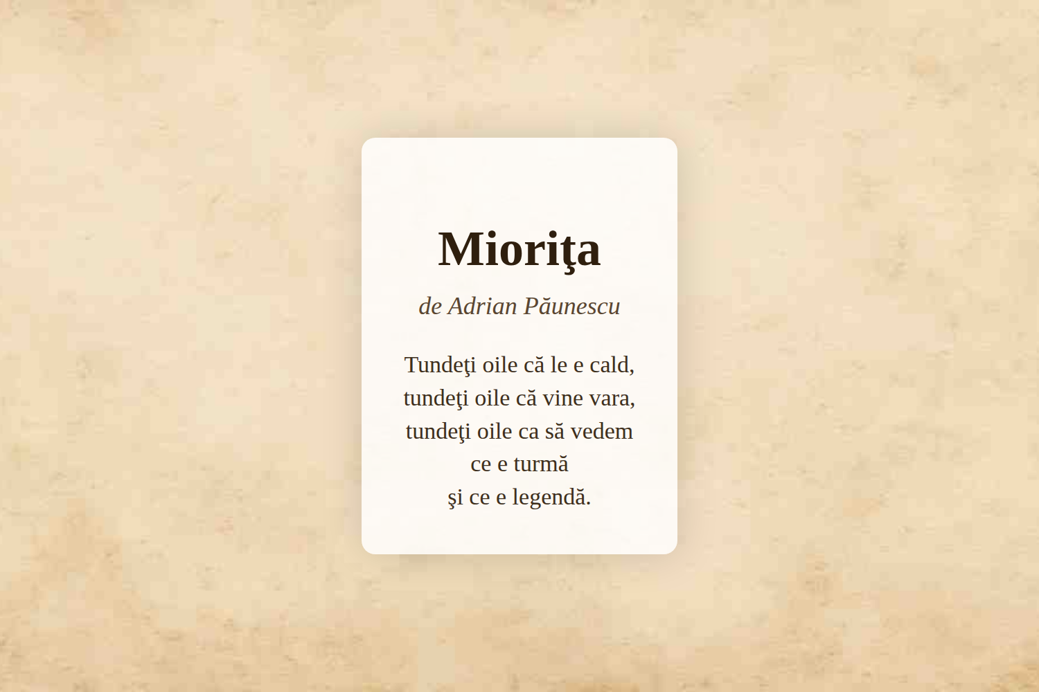 Mioriţa
