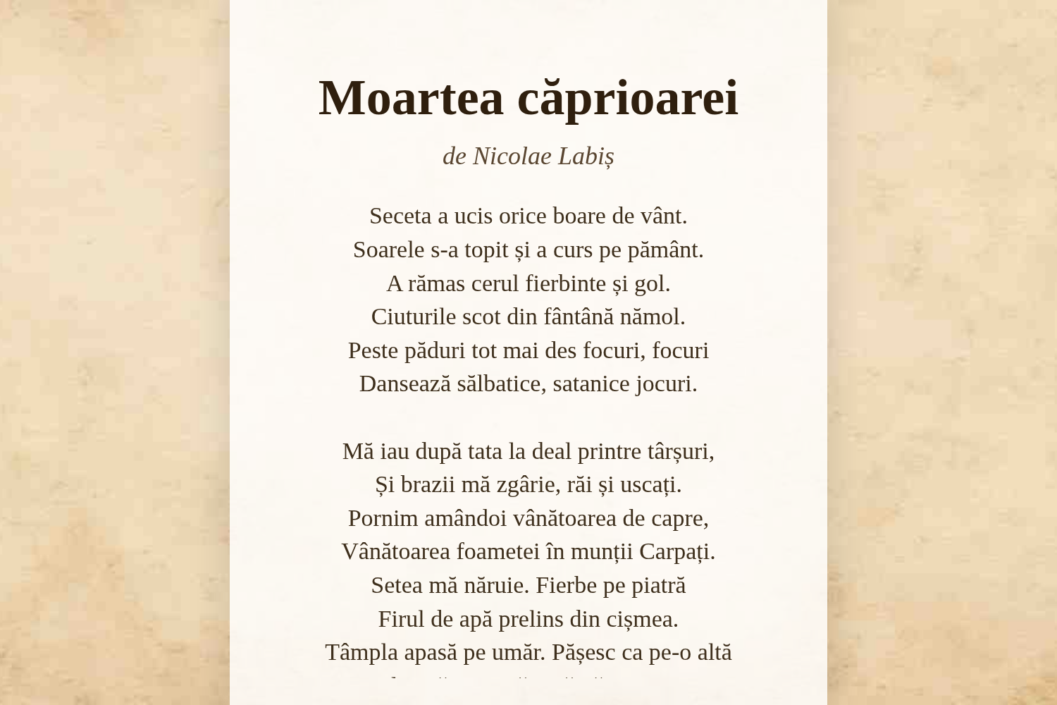 Moartea căprioarei