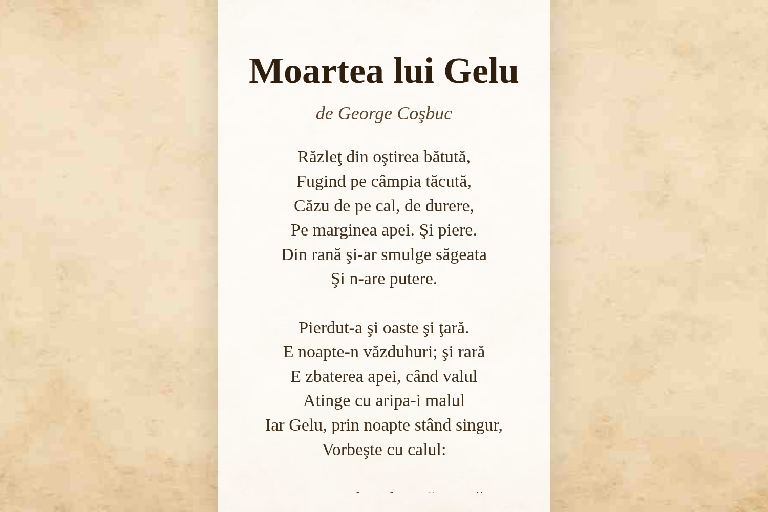 Moartea lui Gelu