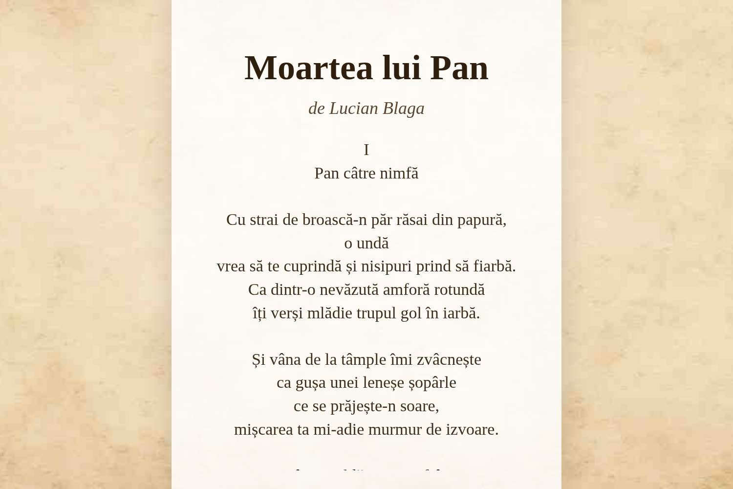 Moartea lui Pan