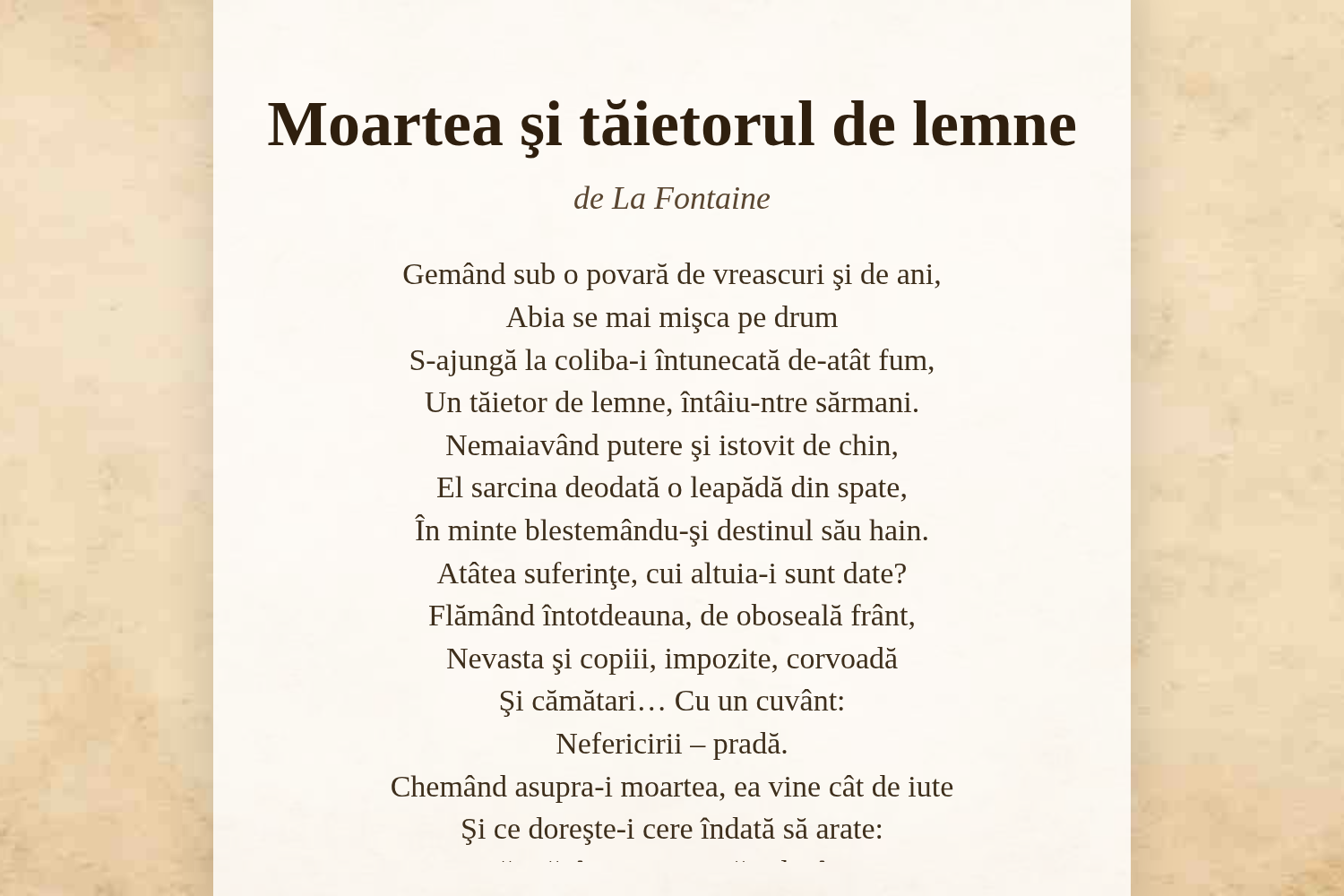 Moartea şi tăietorul de lemne