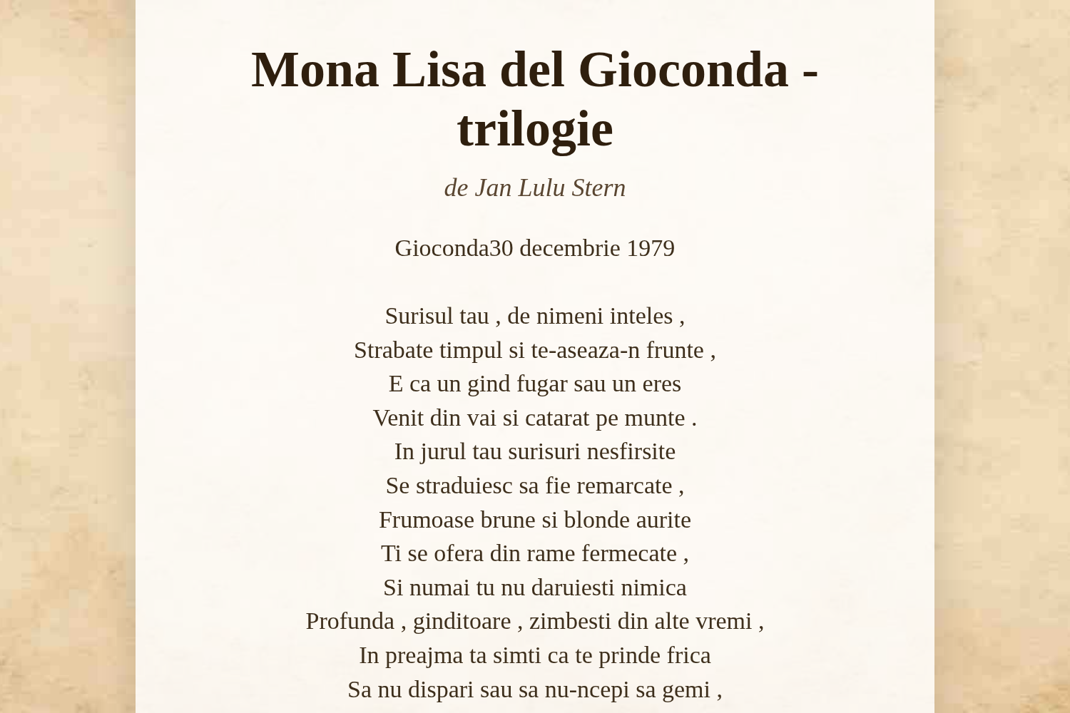 Mona Lisa del Gioconda - trilogie