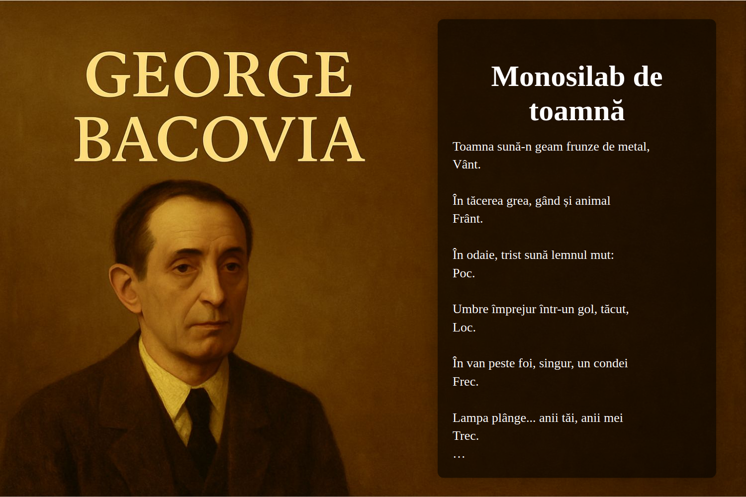 Monosilab de toamnă