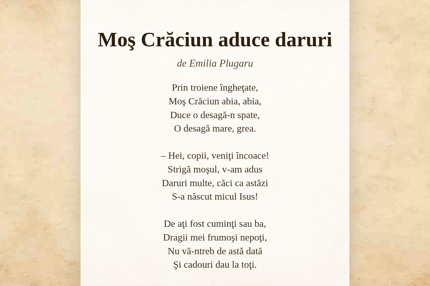 Moş Crăciun aduce daruri