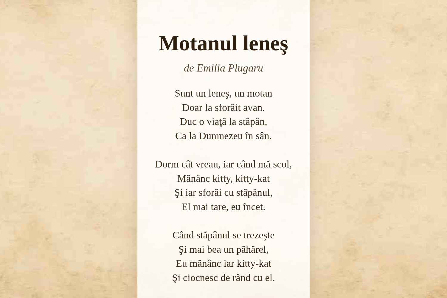 Motanul leneş