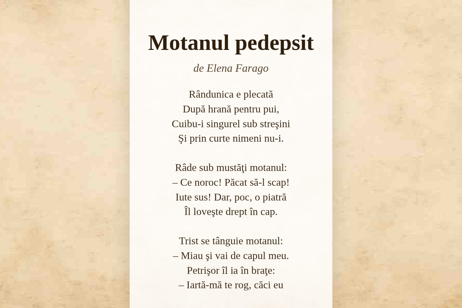 Motanul pedepsit
