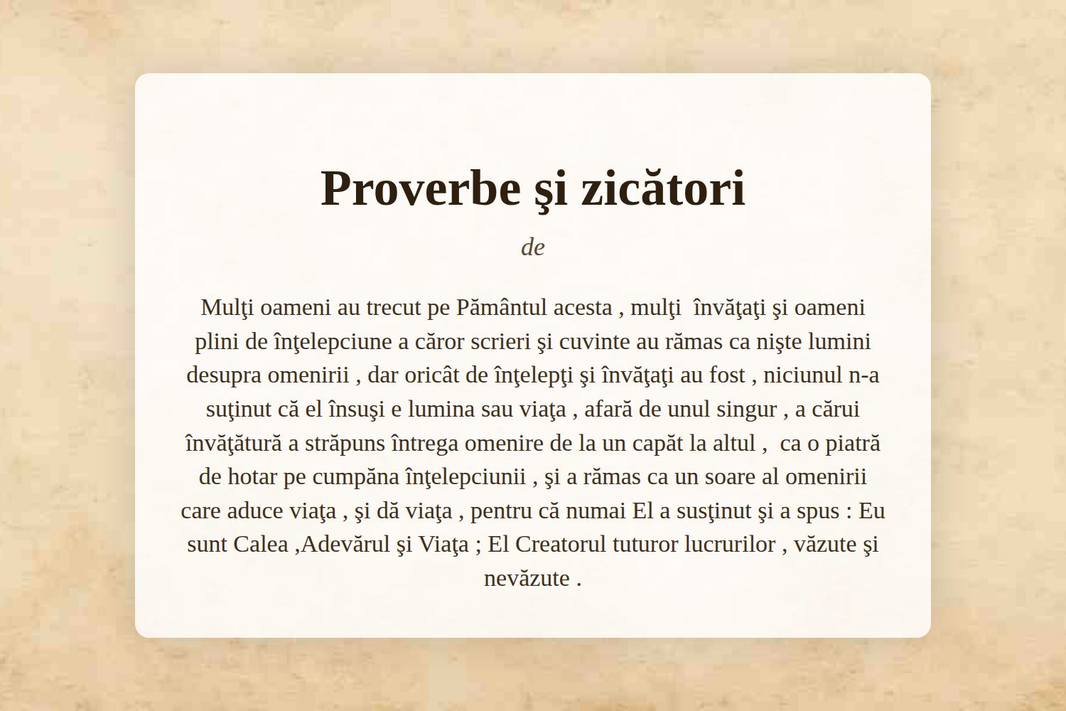 Proverbe şi zicători
