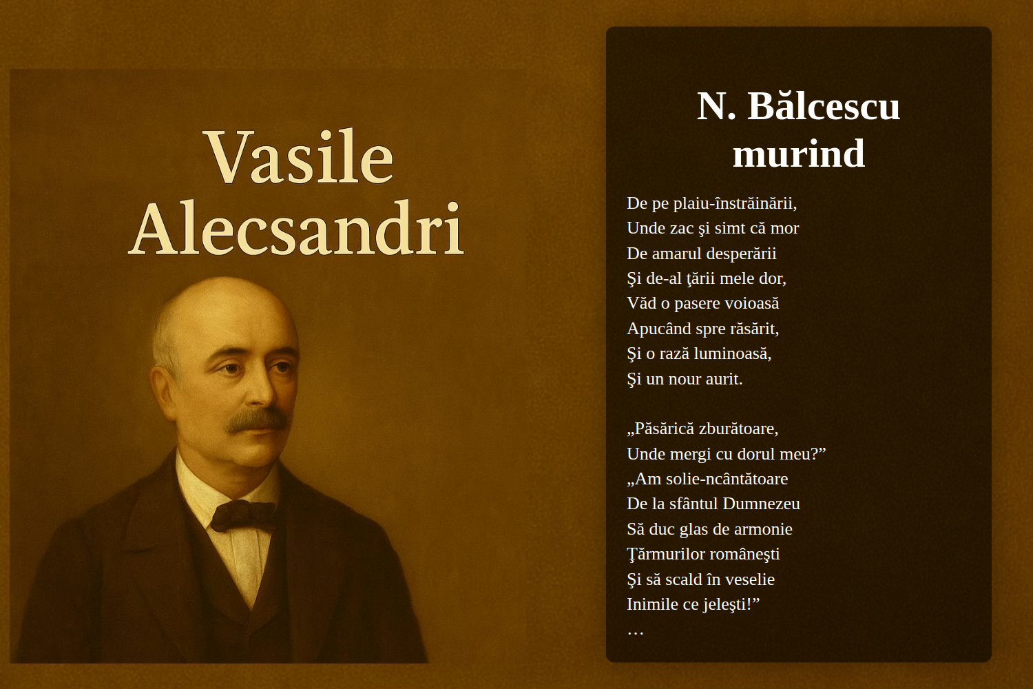 N. Bălcescu murind