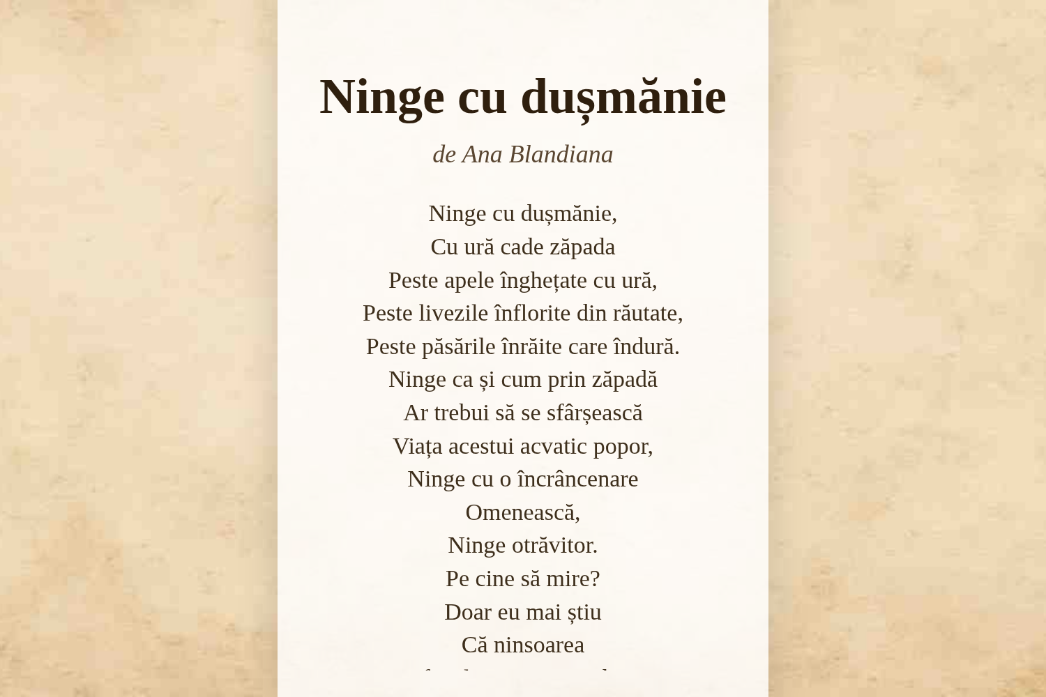 Ninge cu dușmănie