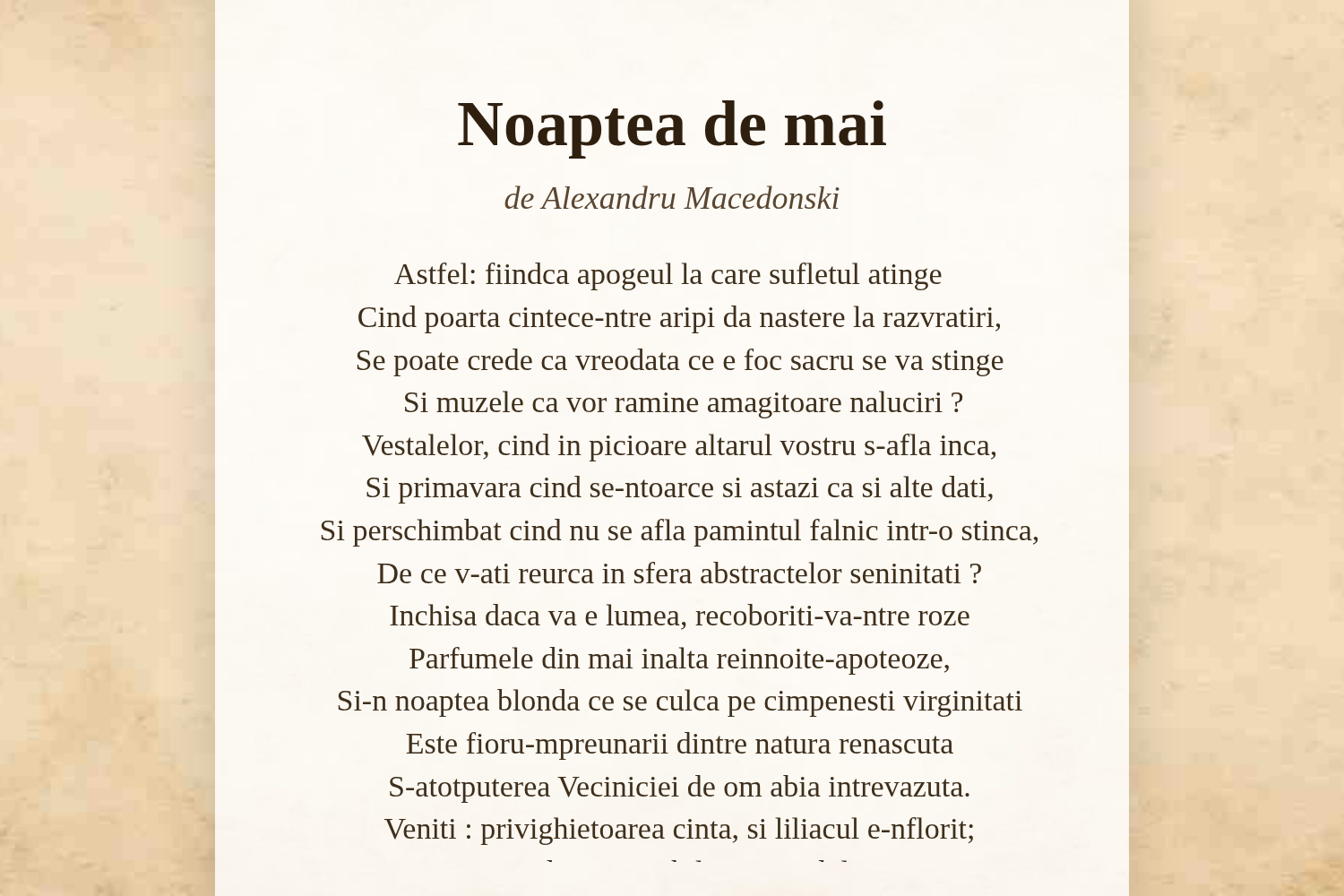 Noaptea de mai