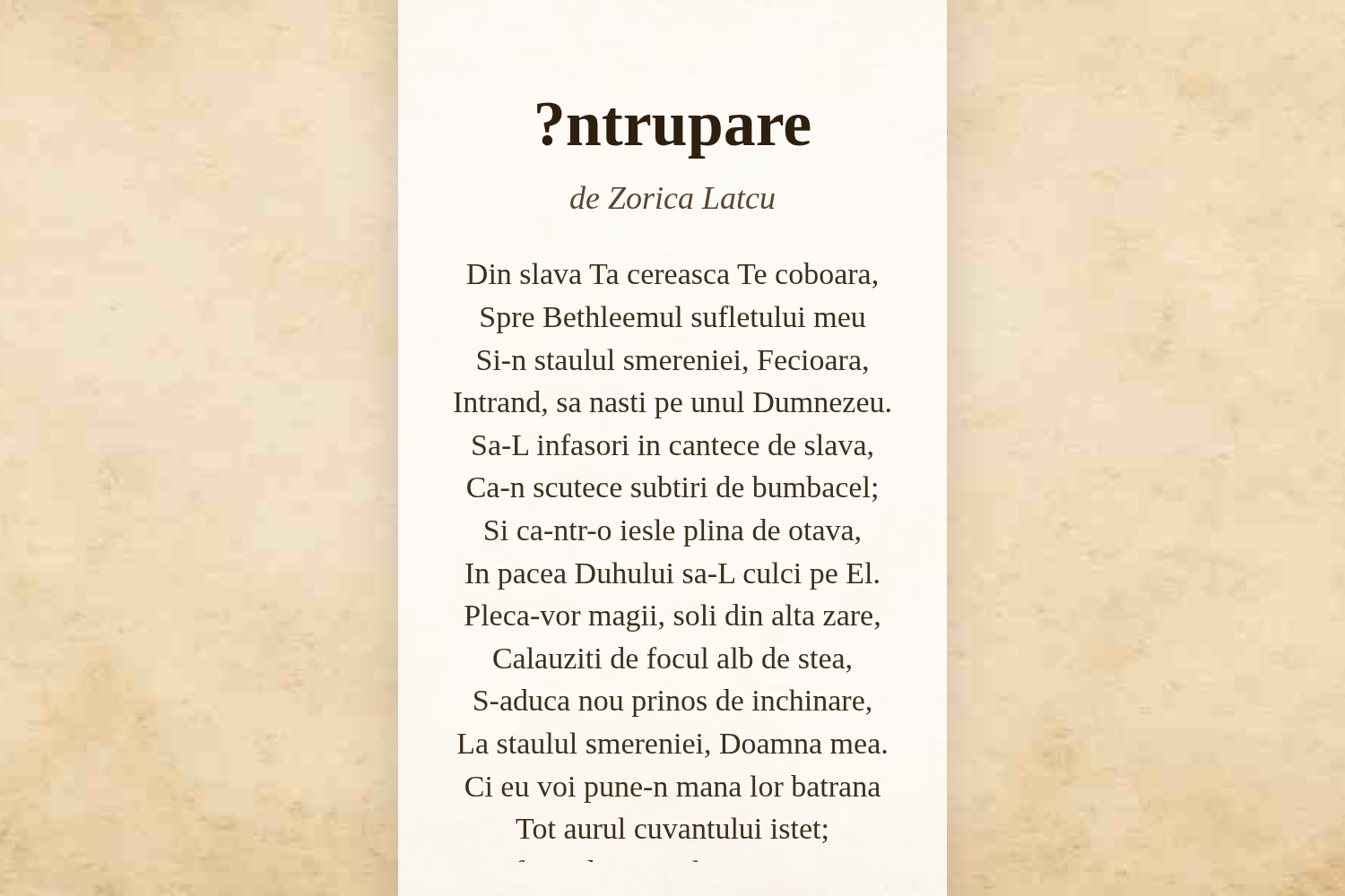 ?ntrupare