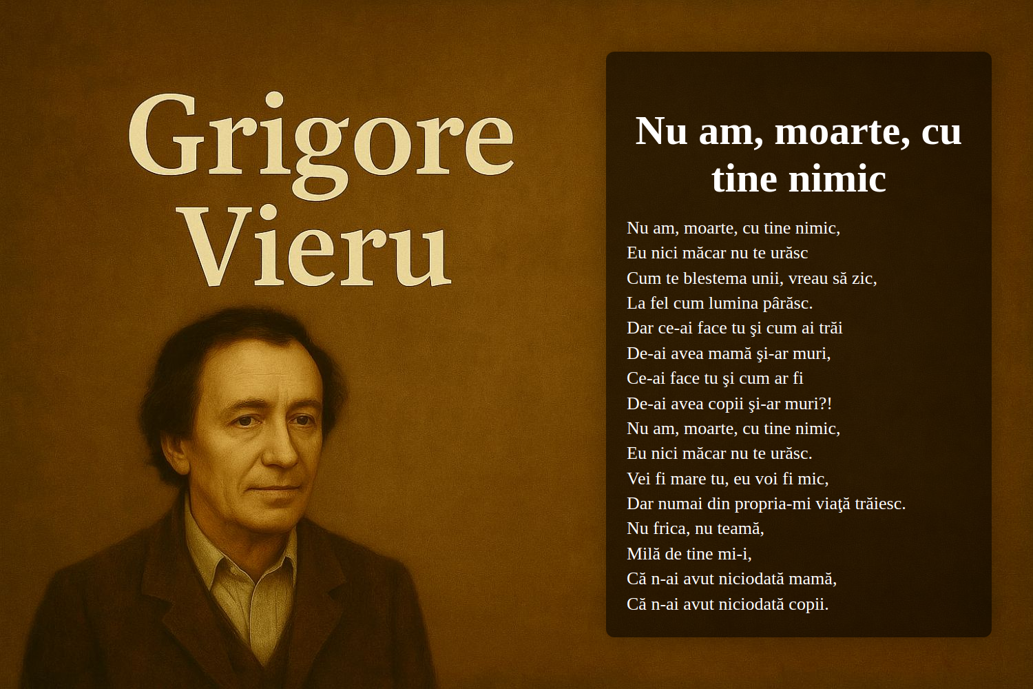Nu am, moarte, cu tine nimic