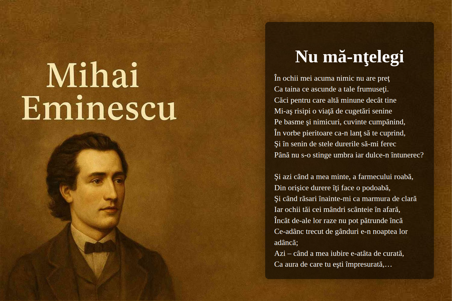 Nu mă-nţelegi