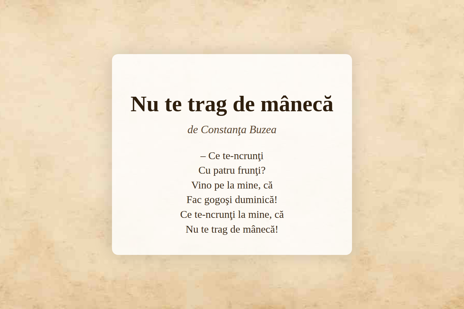 Nu te trag de mânecă