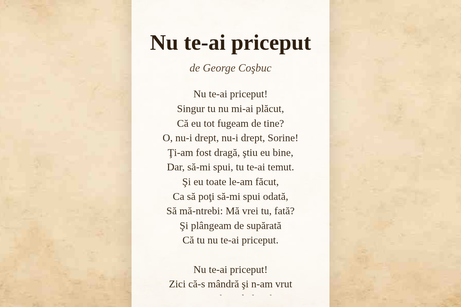 Nu te-ai priceput