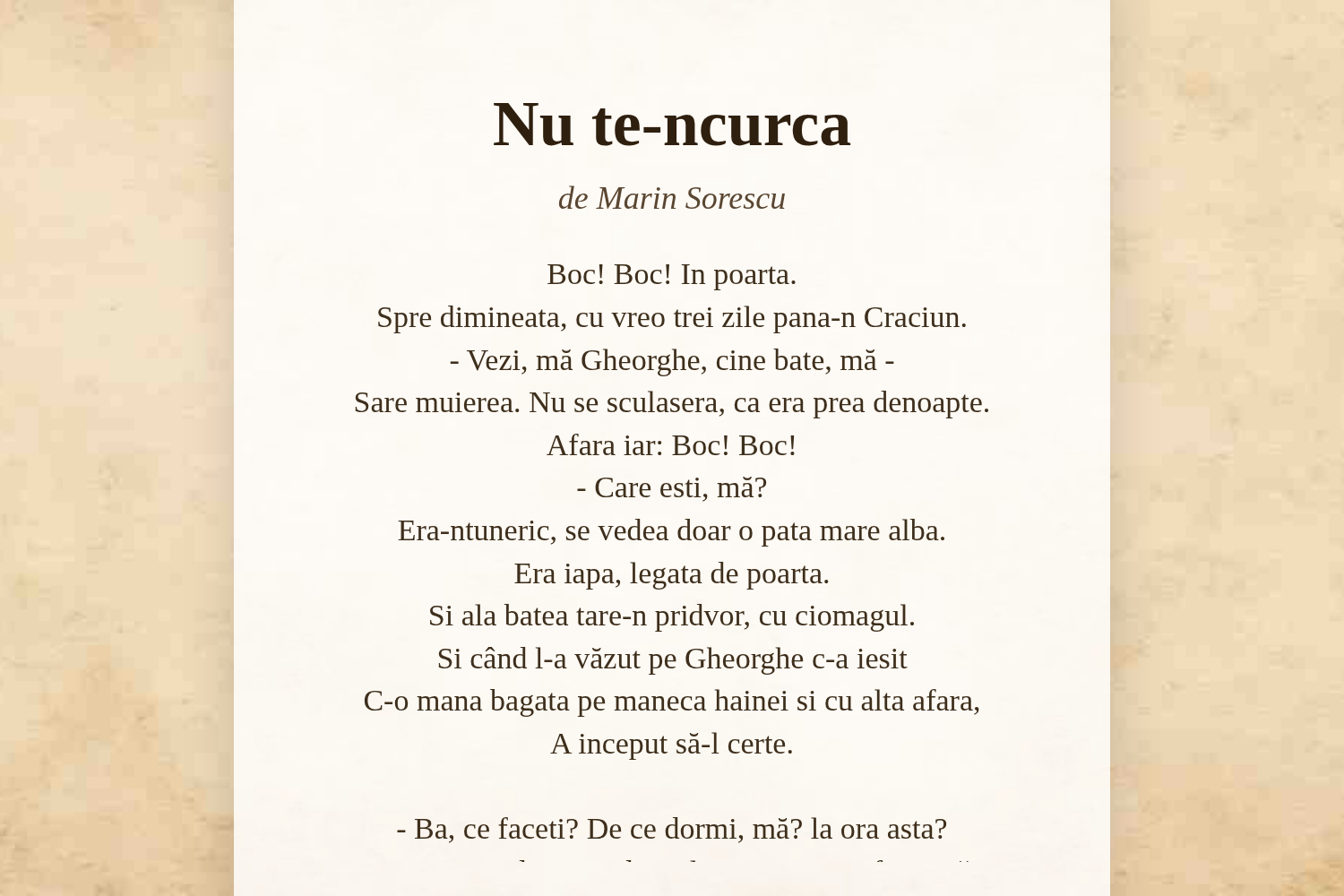 Nu te-ncurca