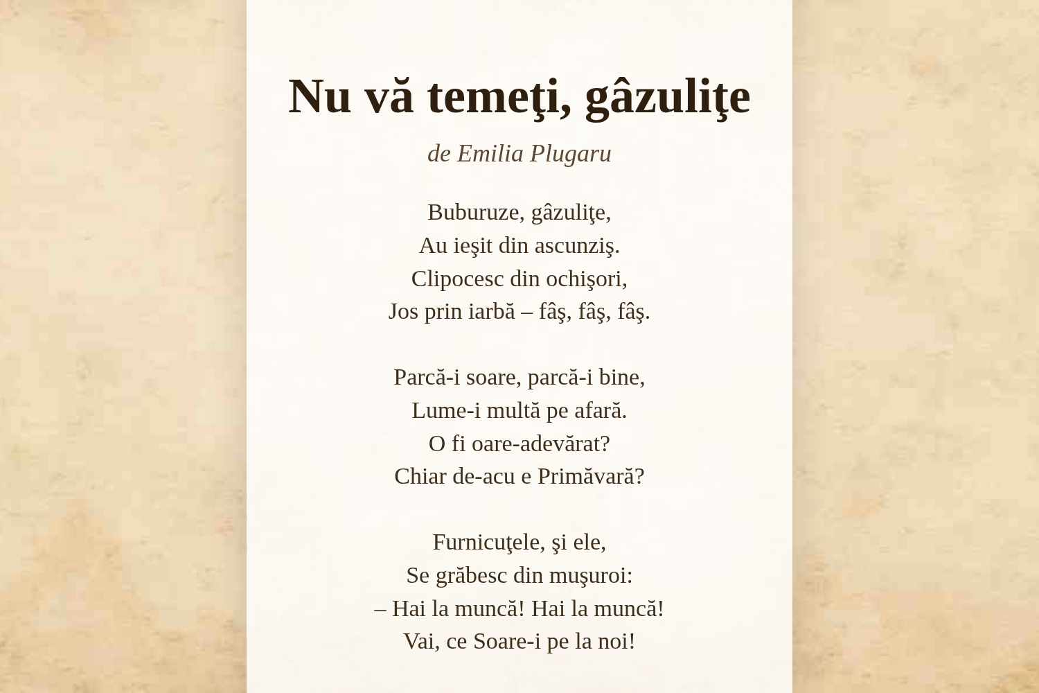 Nu vă temeţi, gâzuliţe