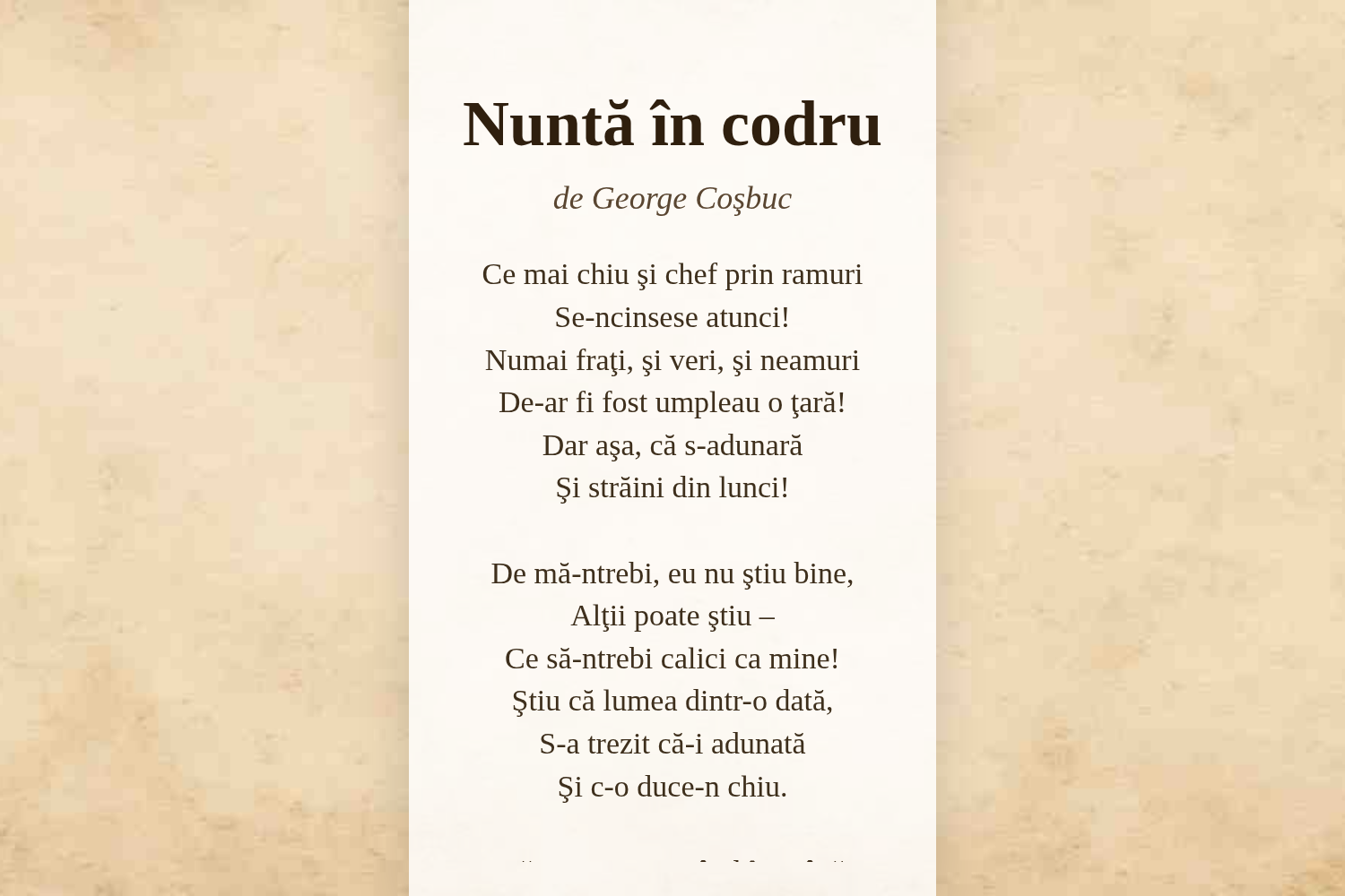 Nuntă în codru