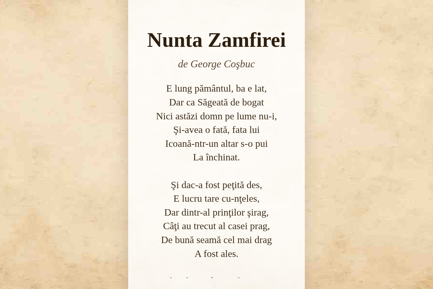 Nunta Zamfirei