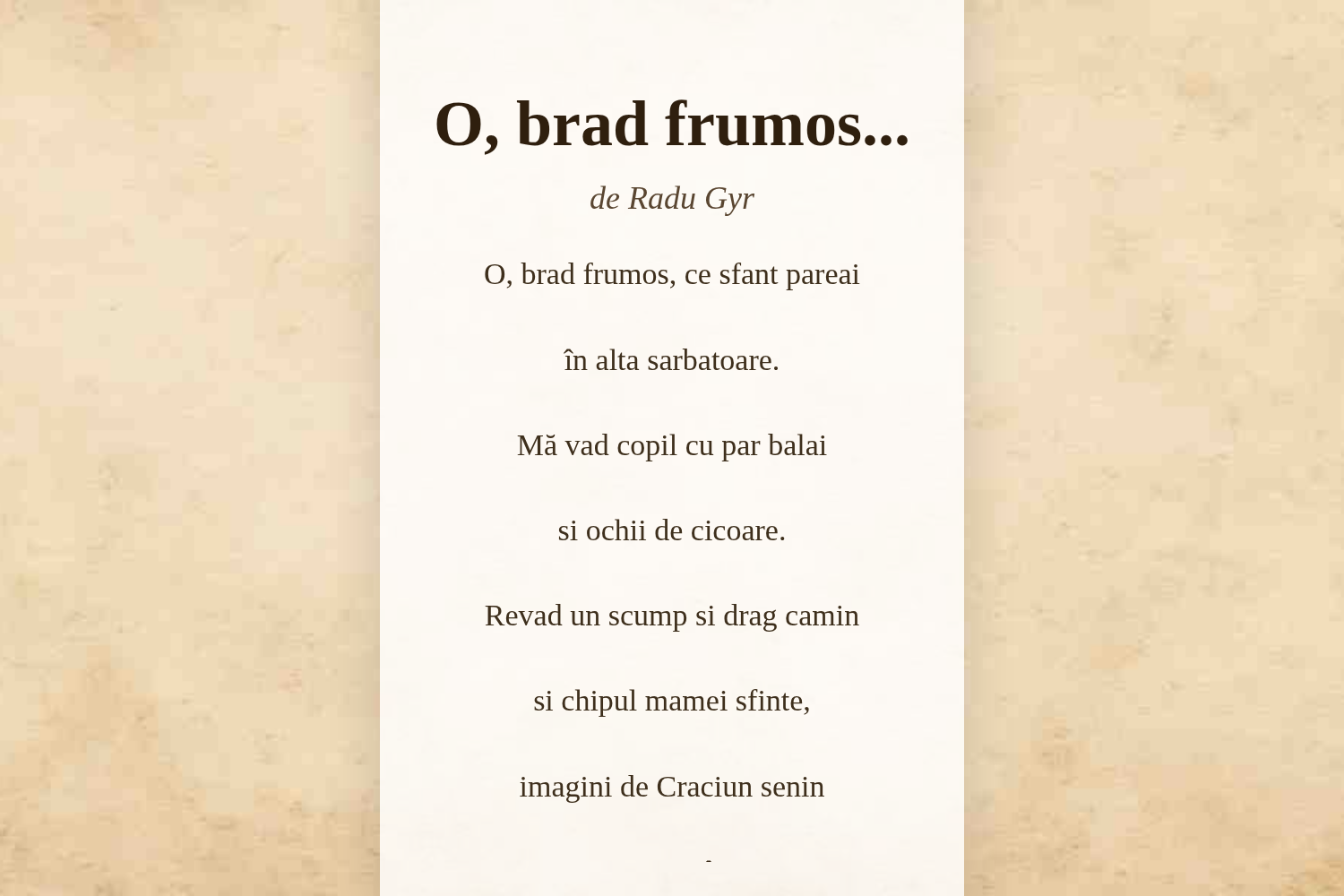 O, brad frumos...