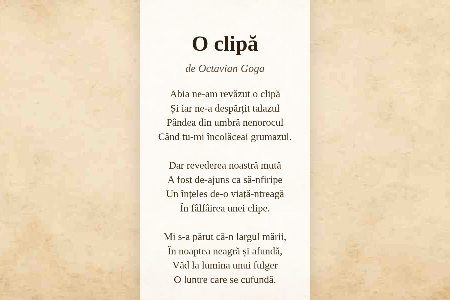 O clipă