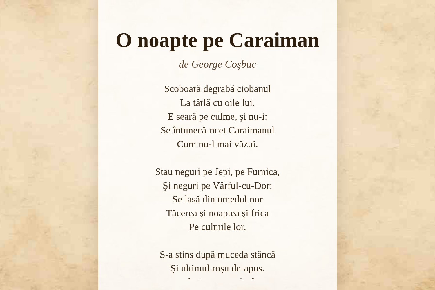 O noapte pe Caraiman