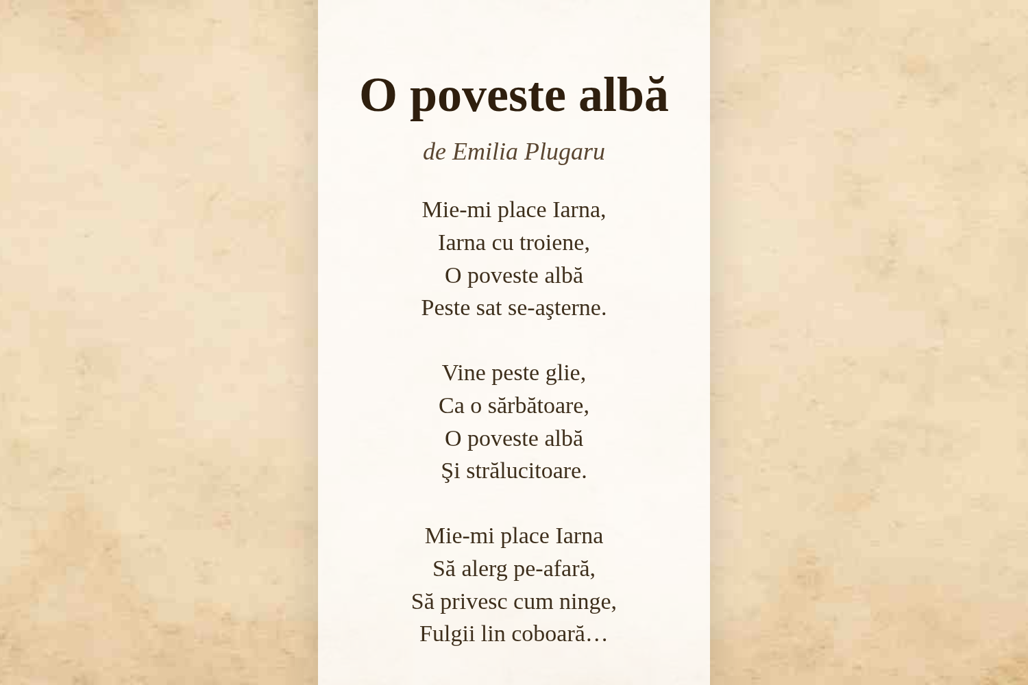 O poveste albă