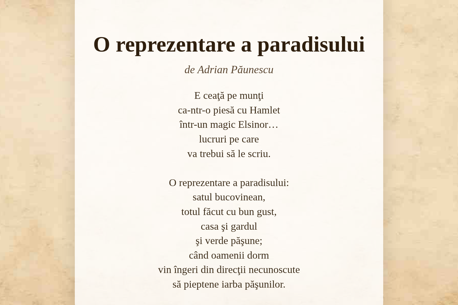 O reprezentare a paradisului