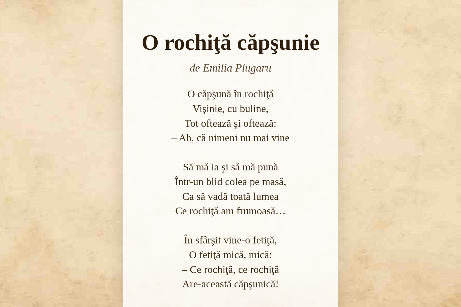 O rochiţă căpşunie