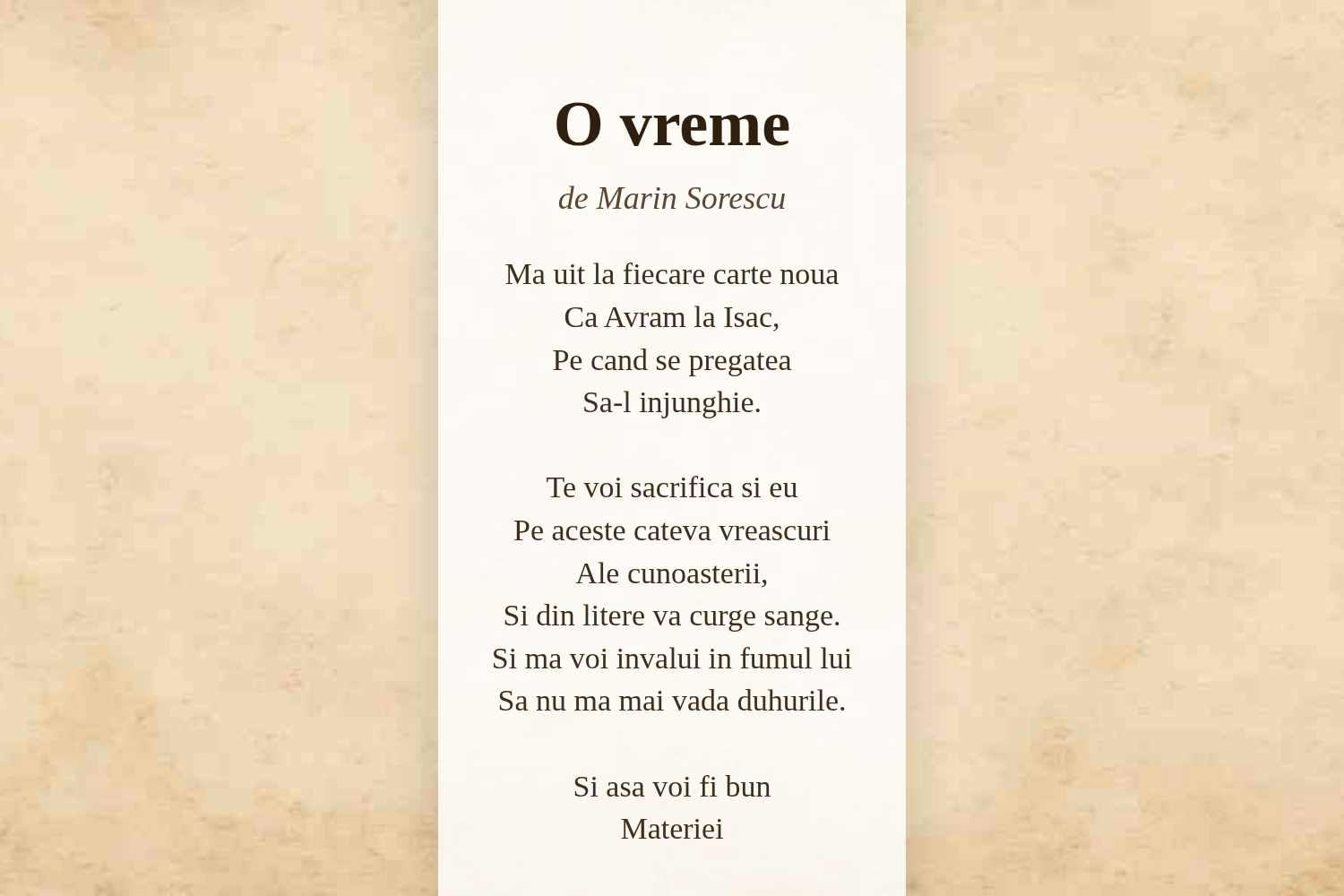 O vreme