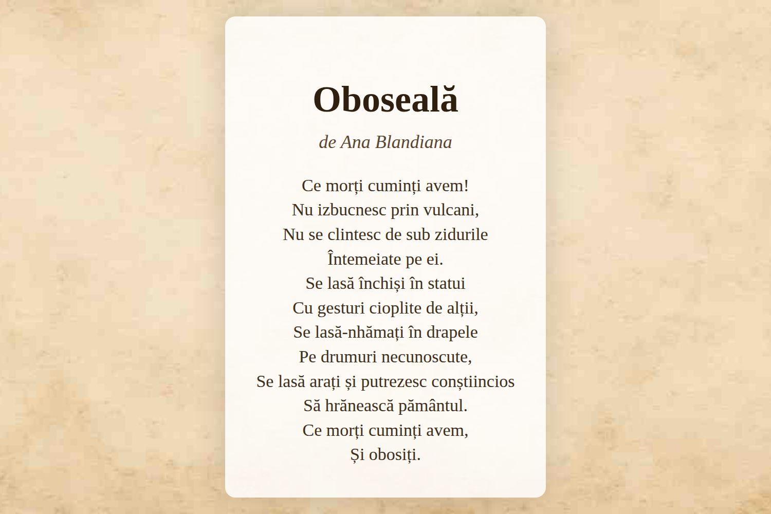 Oboseală