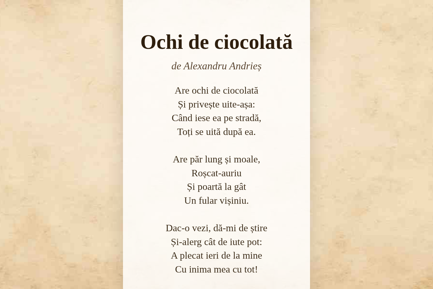 Ochi de ciocolată