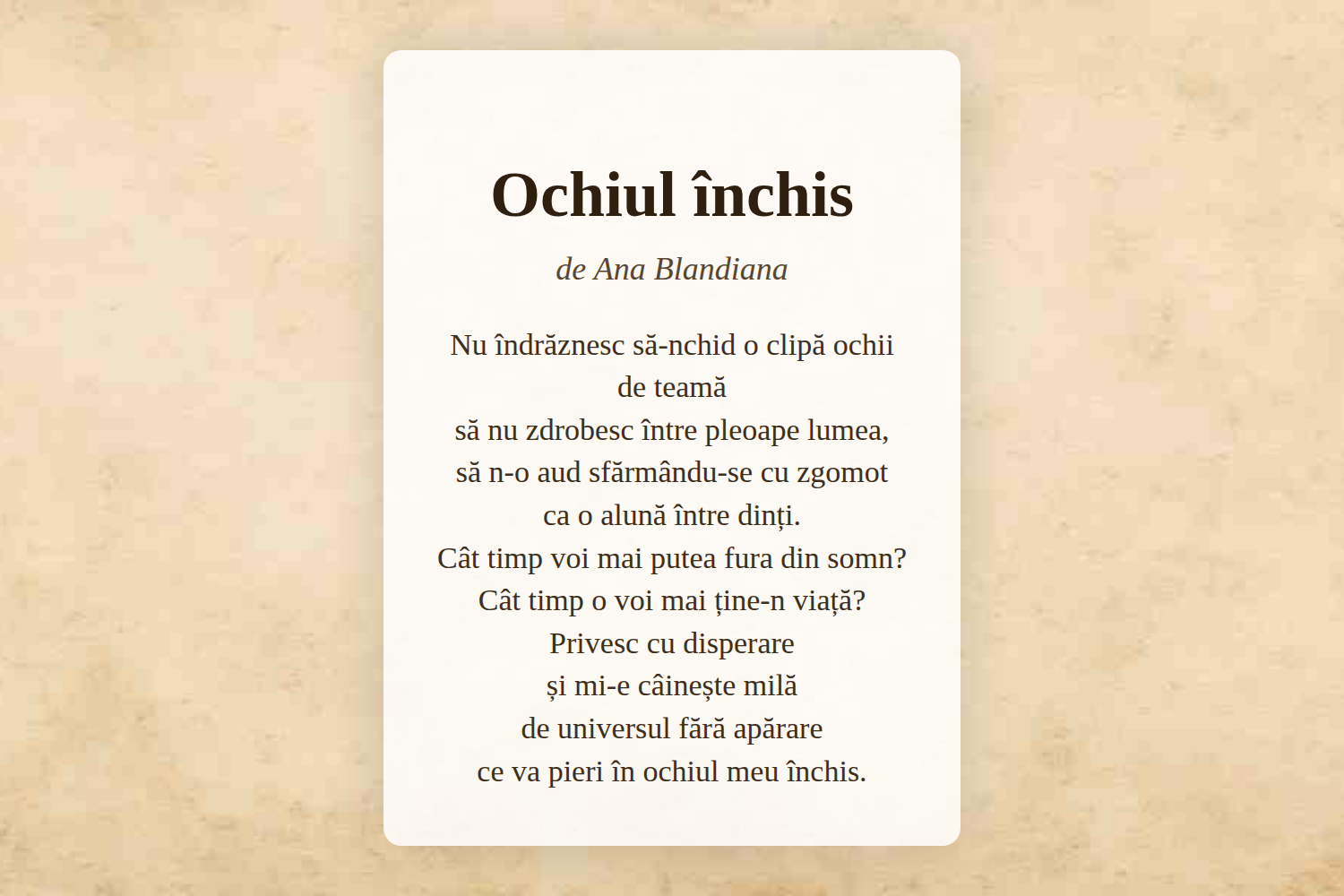 Ochiul închis
