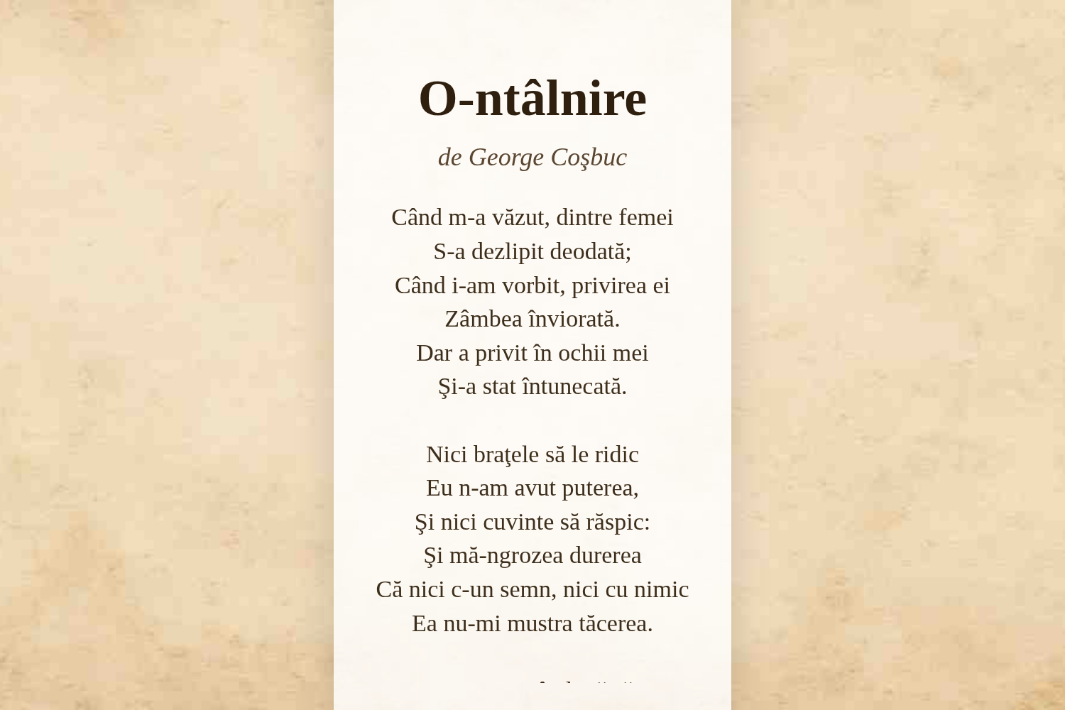 O-ntâlnire