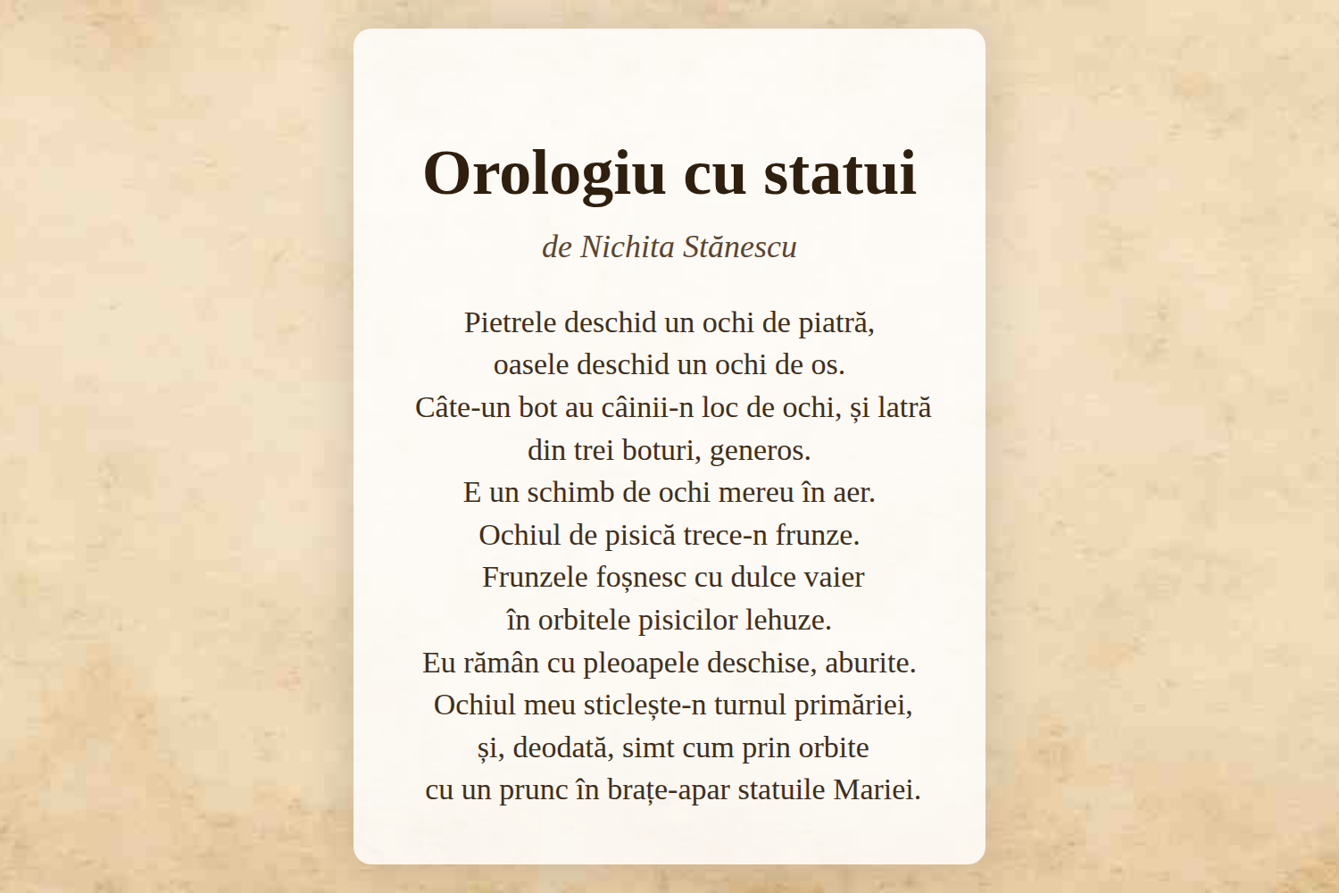 Orologiu cu statui