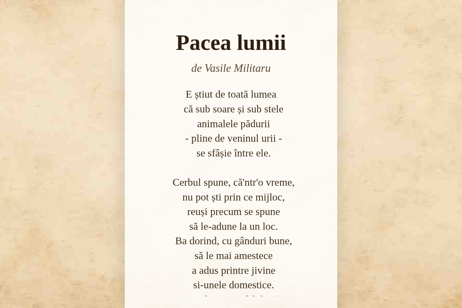 Pacea lumii