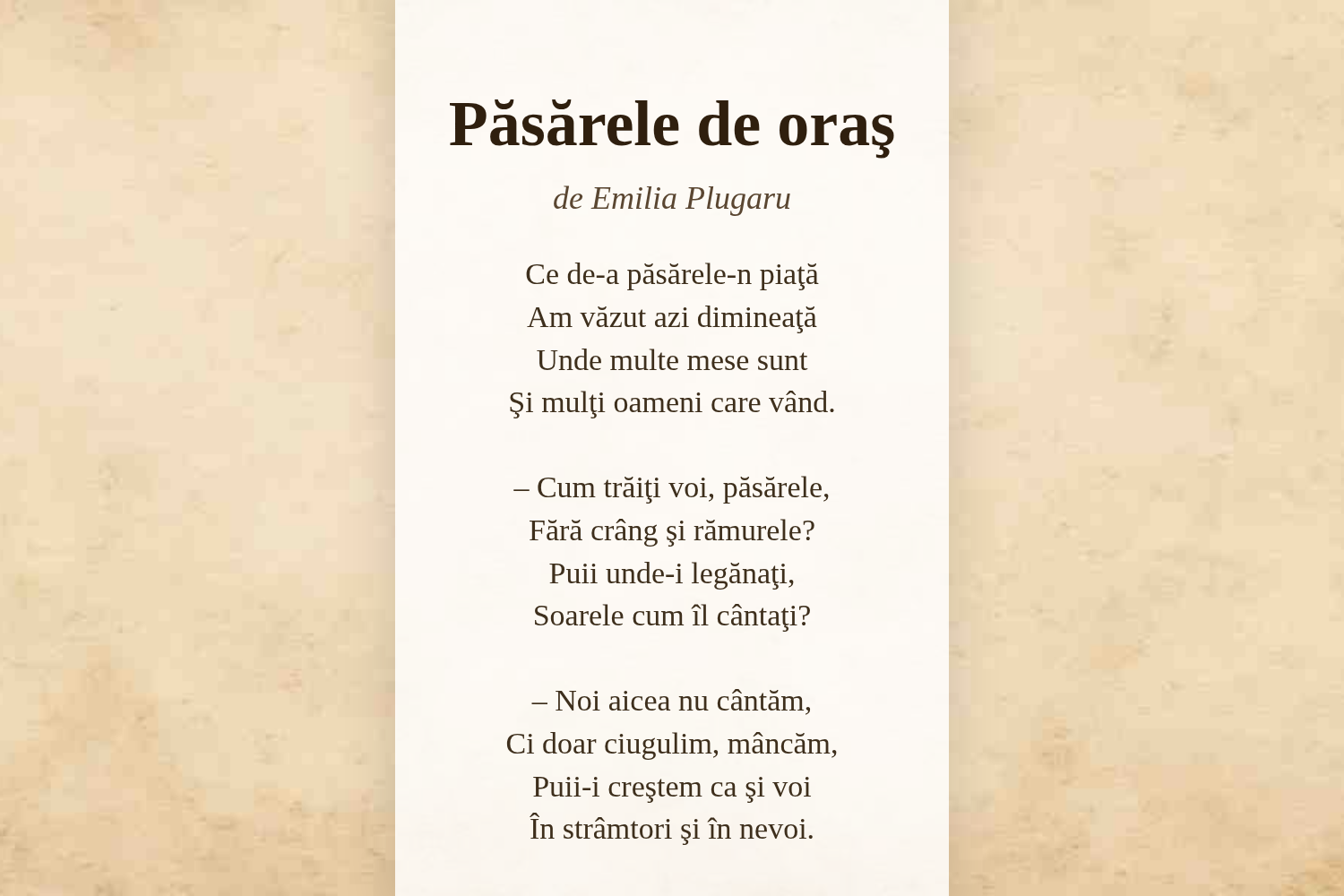 Păsărele de oraş