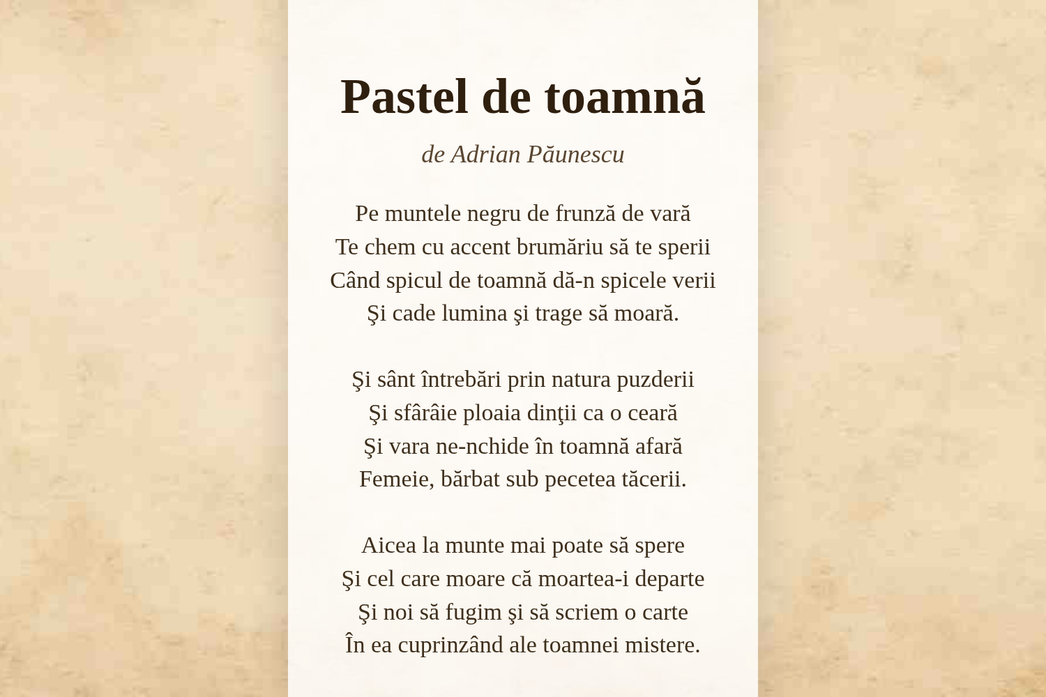 Pastel de toamnă