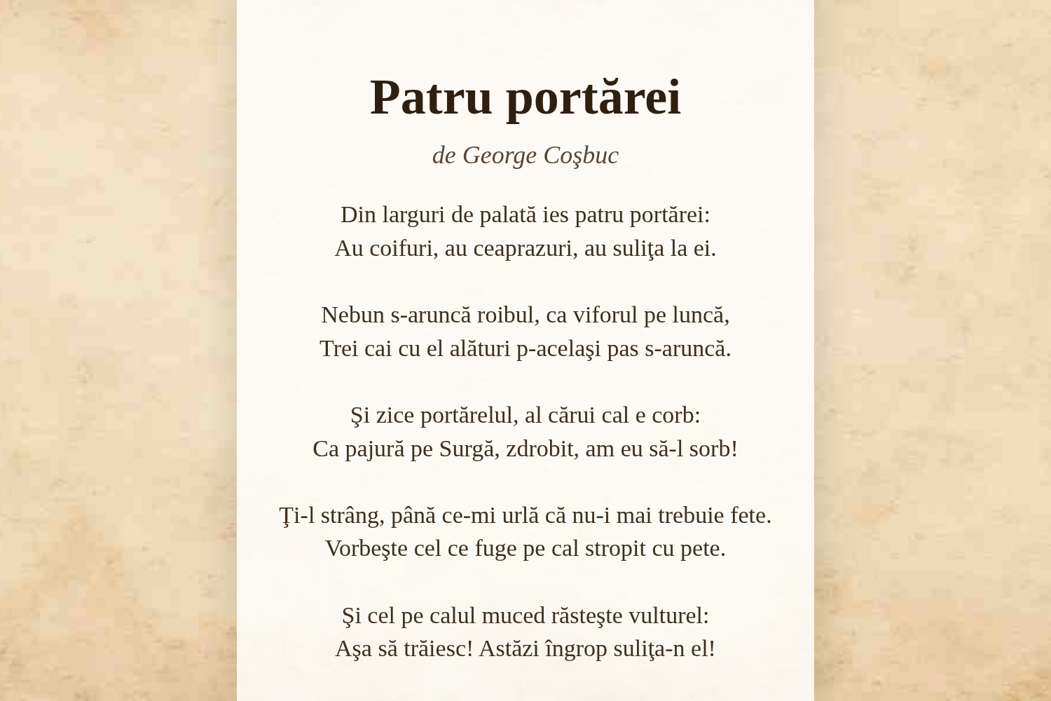 Patru portărei