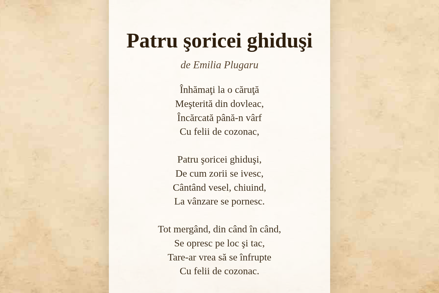 Patru şoricei ghiduşi