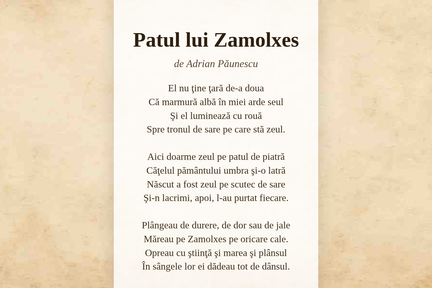 Patul lui Zamolxes
